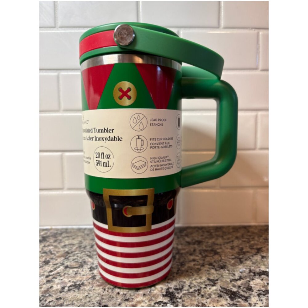 NWT Christmas Elf Suit tumbler